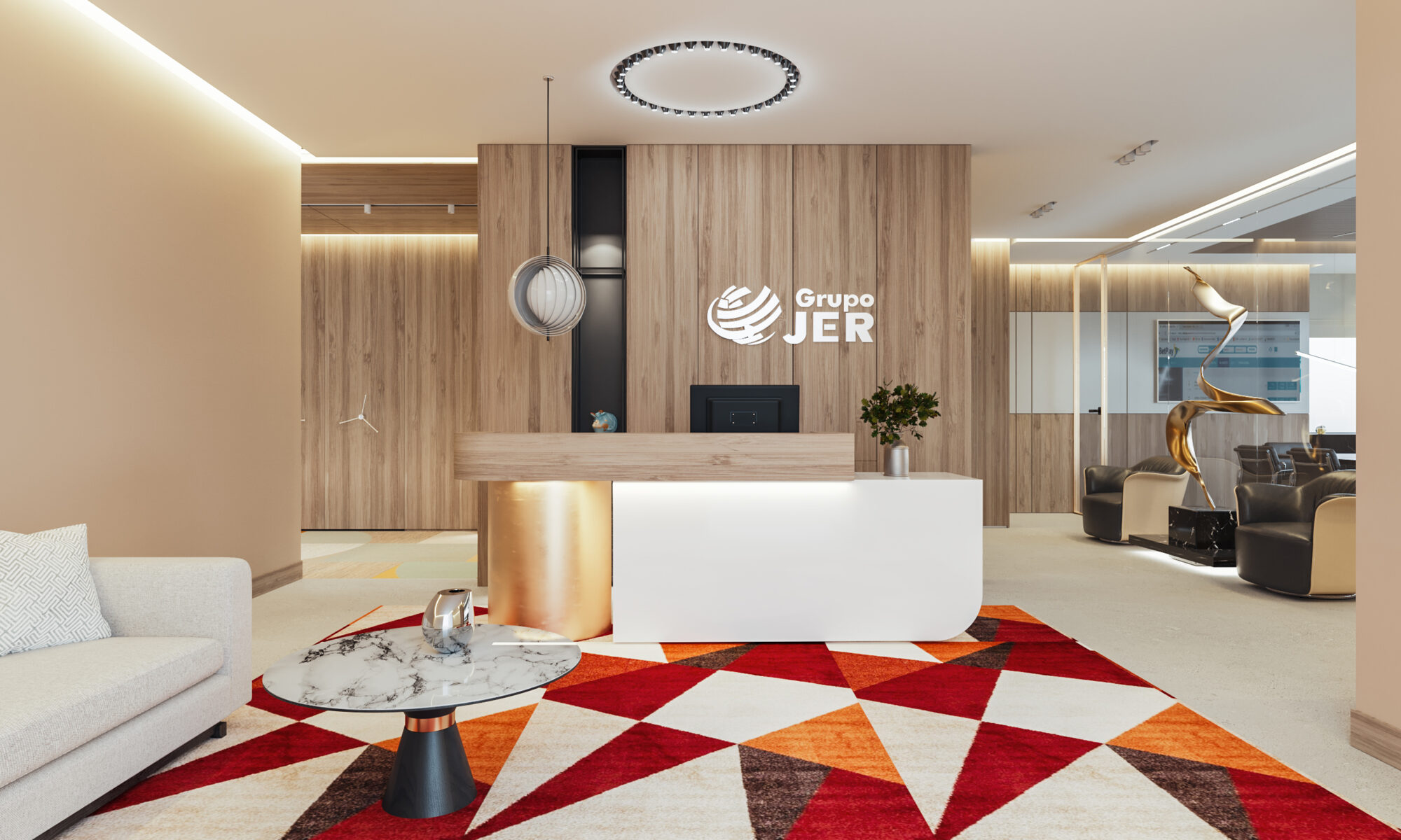 Grupo JER — render recepción
